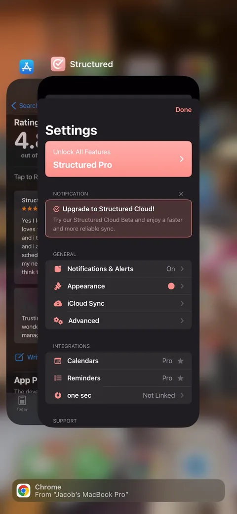Structured onboarding screen 68