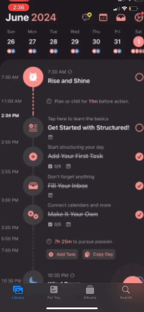 Structured onboarding screen 74
