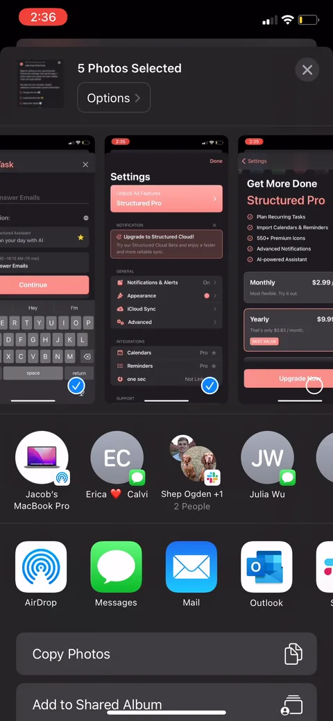 Structured onboarding screen 82
