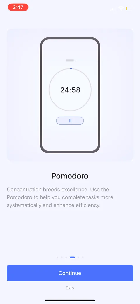 Ticktick onboarding screen 10