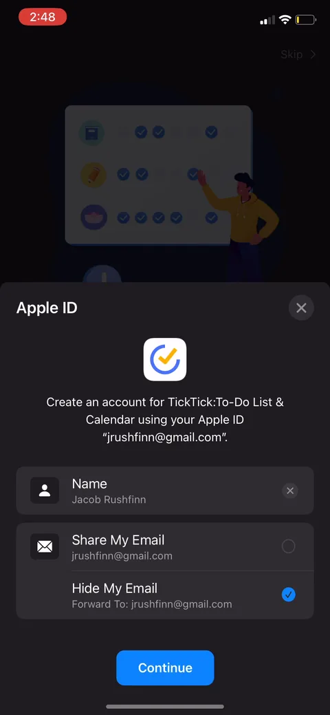 Ticktick onboarding screen 31