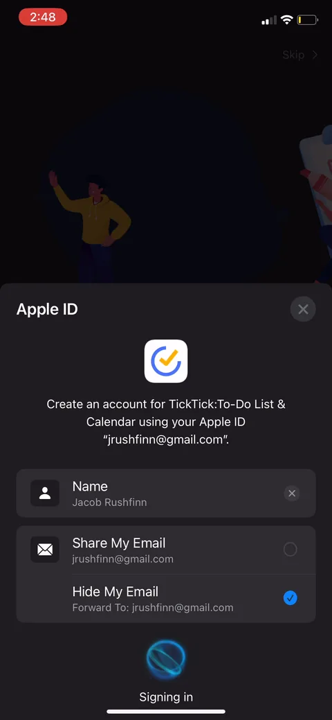 Ticktick onboarding screen 32