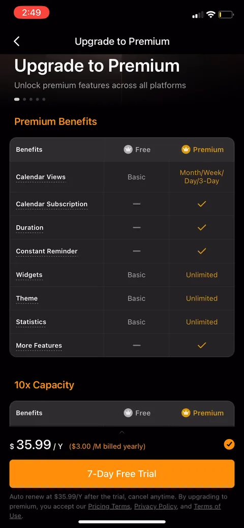 Ticktick onboarding screen 46
