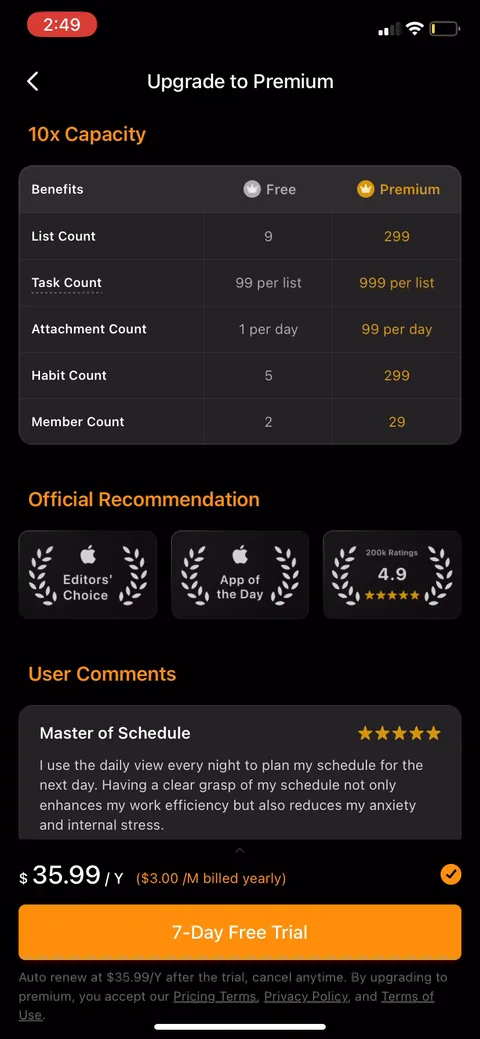 Ticktick onboarding screen 48