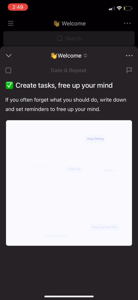 Ticktick onboarding screen 56