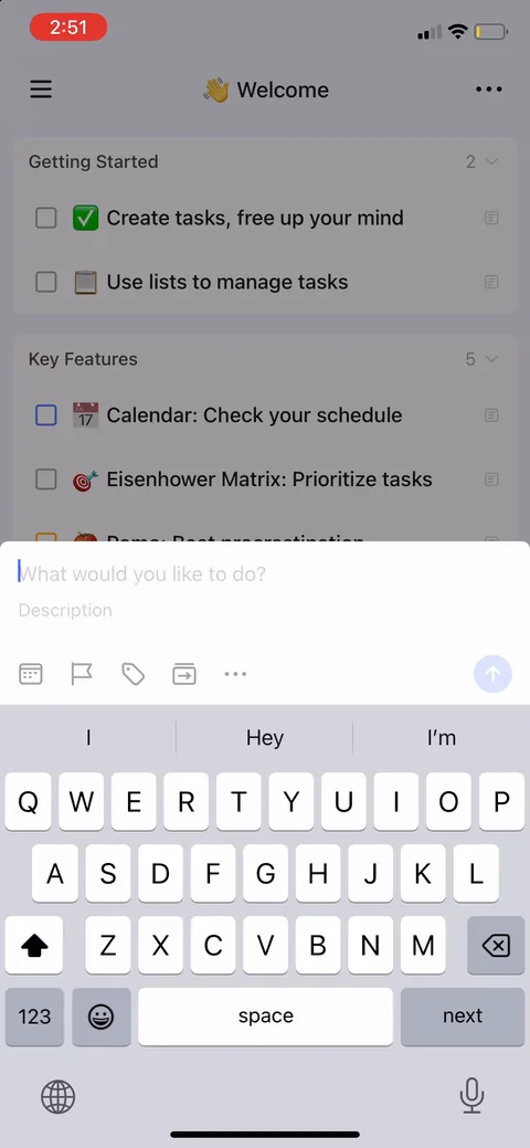 Ticktick onboarding screen 79