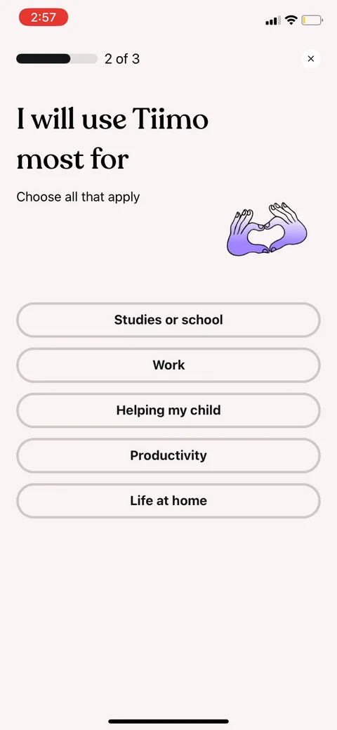 Tiimo onboarding screen 6: 