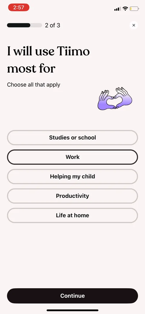 Tiimo onboarding screen 7