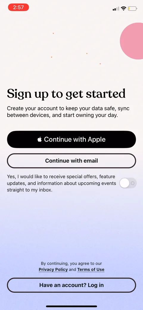 Tiimo onboarding screen 11: 