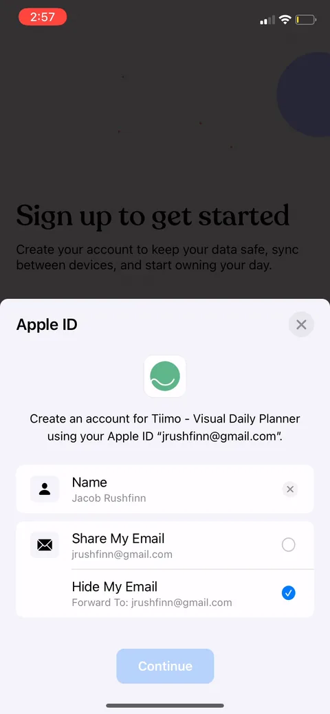 Tiimo onboarding screen 13