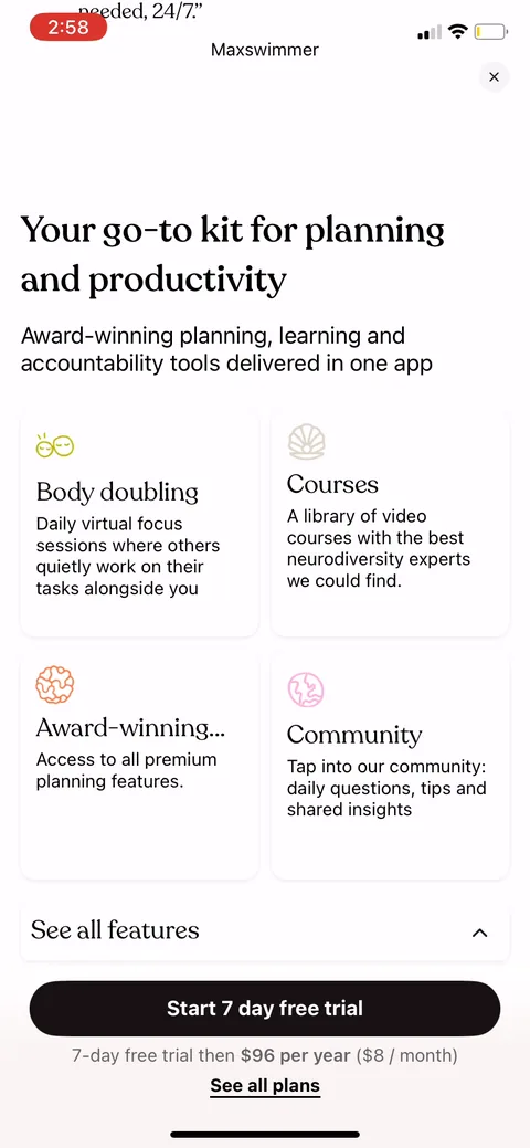 Tiimo onboarding screen 23