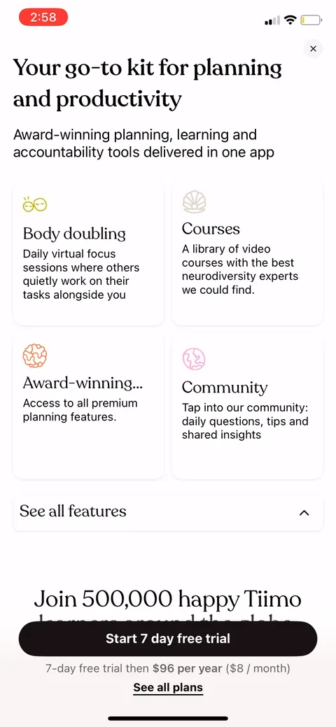 Tiimo onboarding screen 24