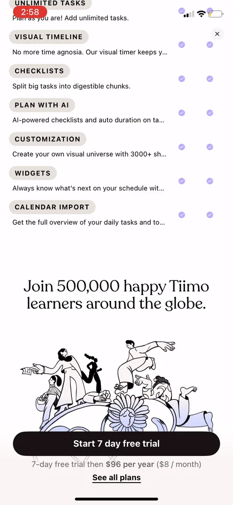 Tiimo onboarding screen 32
