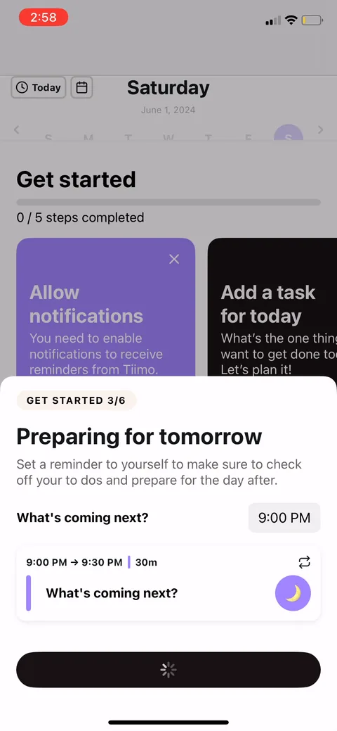 Tiimo onboarding screen 38