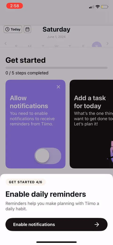 Tiimo onboarding screen 39