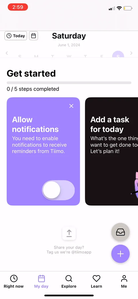 Tiimo onboarding screen 47