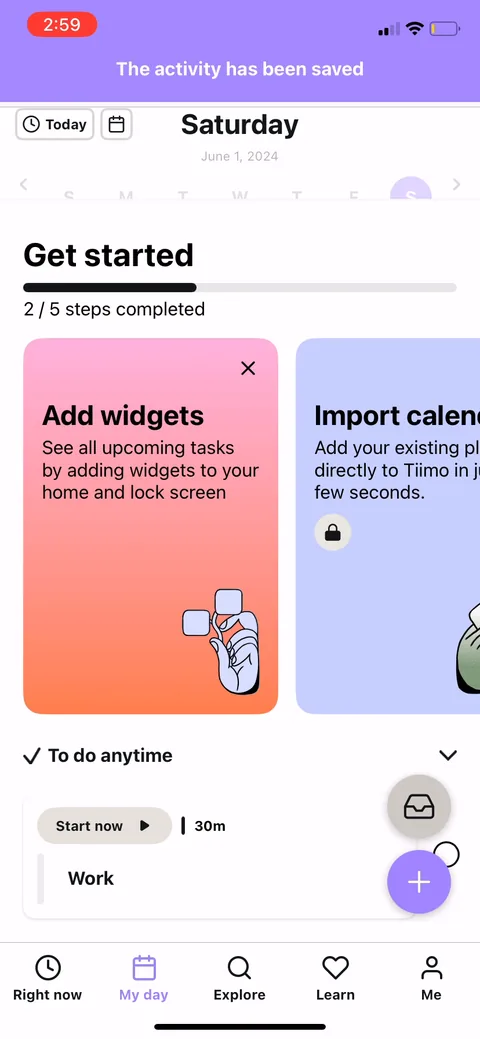 Tiimo onboarding screen 52