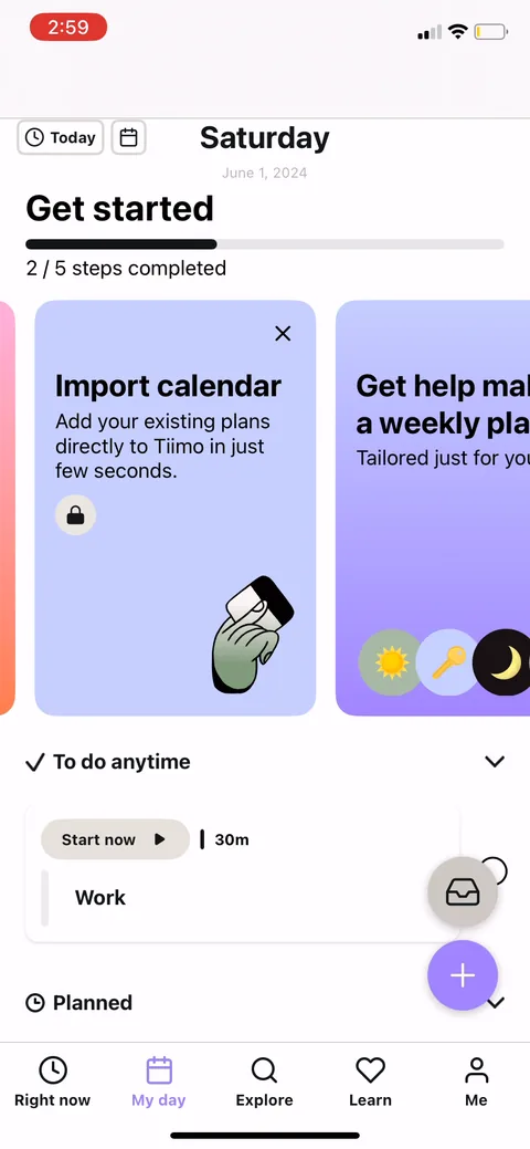 Tiimo onboarding screen 56