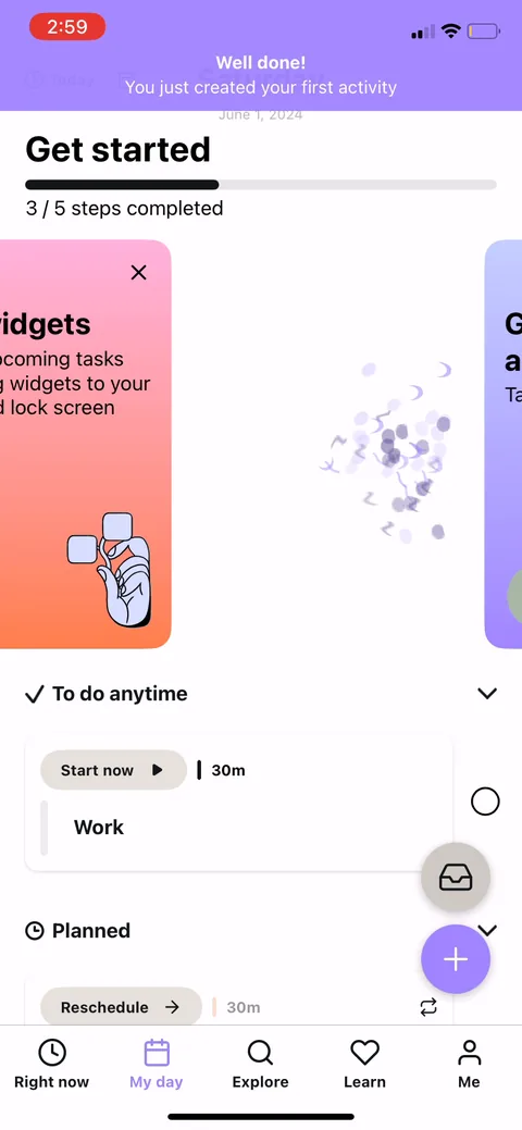 Tiimo onboarding screen 58