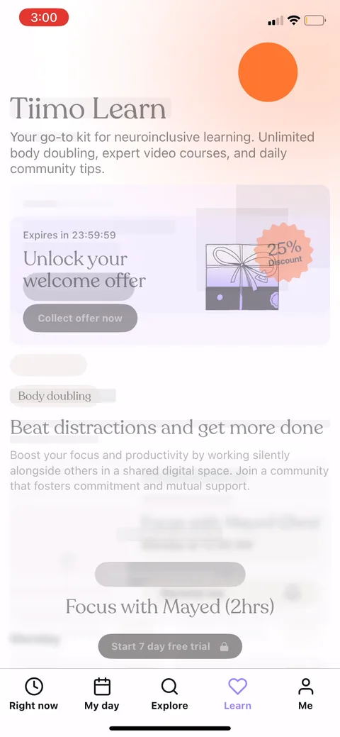 Tiimo onboarding screen 73: 