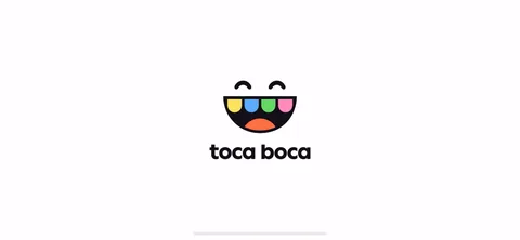 Toca Boca World onboarding screen 4: Logo, then the world