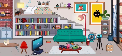 Toca Boca World onboarding screen 55: Inside a location, and there's still no instruction