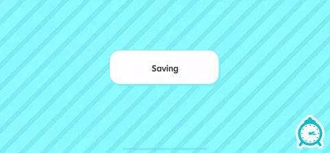 Toca Boca World onboarding screen 57: A 'Saving' screen, the only moment the app admits it has state