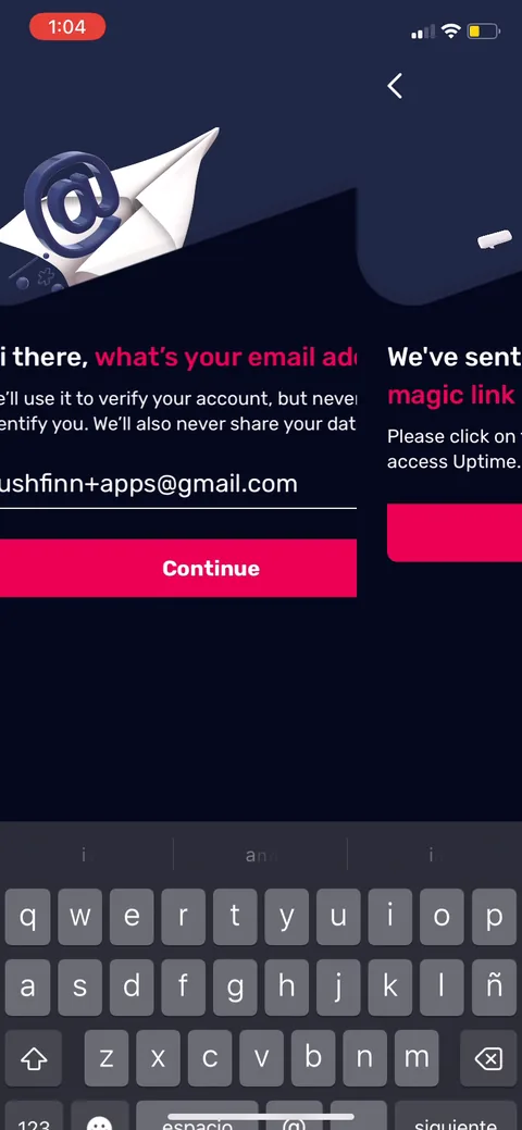 Uptime onboarding screen 6