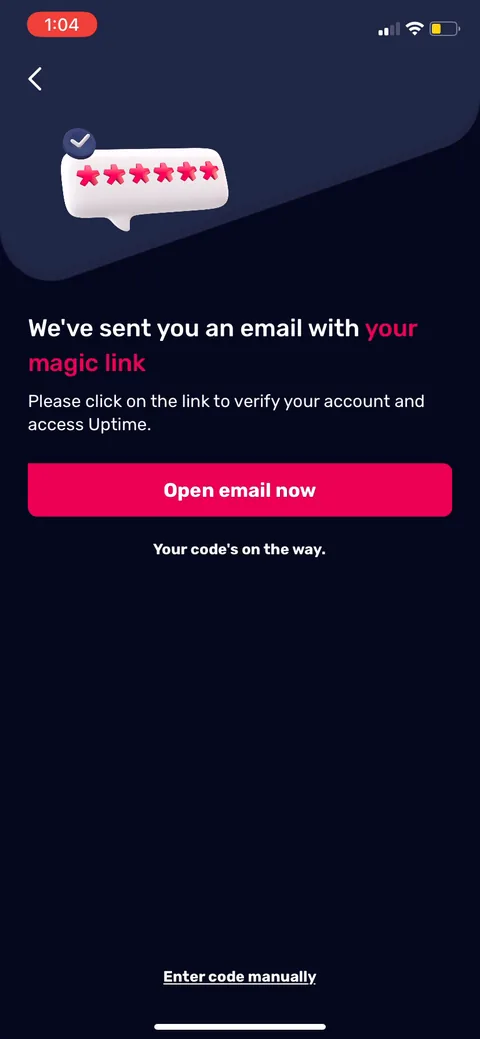 Uptime onboarding screen 7