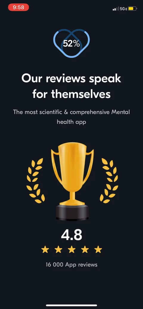 Vos onboarding screen 43: 'Our reviews speak for themselves,' 4.8 from 16,000 reviews