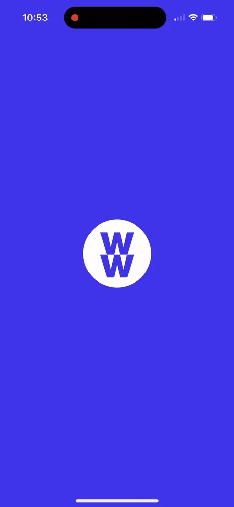 Weightwatchers onboarding screen 1