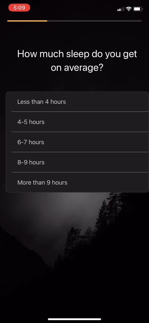White Noice Deep Sleep Sounds onboarding screen 6
