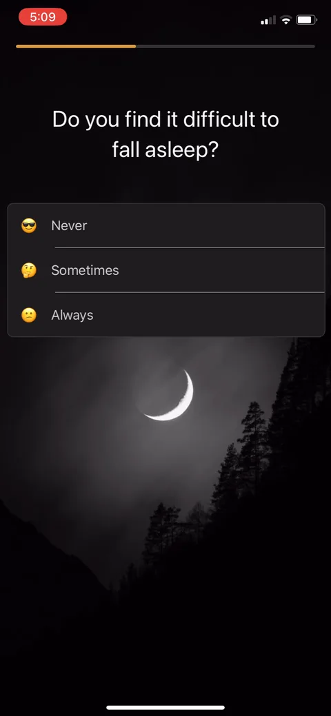 White Noice Deep Sleep Sounds onboarding screen 7