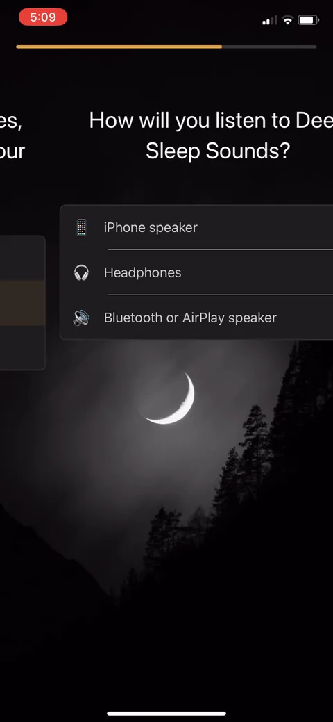 White Noice Deep Sleep Sounds onboarding screen 10