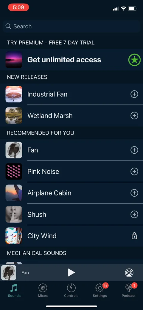 White Noice Deep Sleep Sounds onboarding screen 21