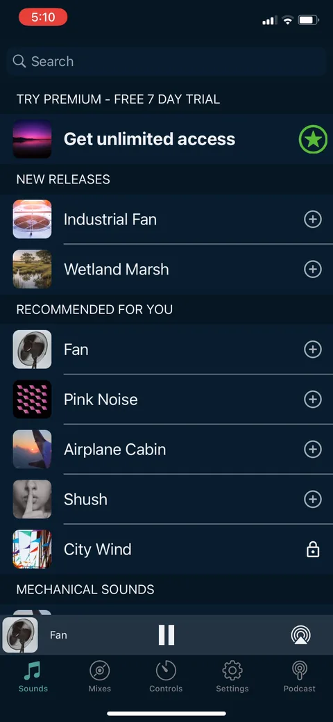 White Noice Deep Sleep Sounds onboarding screen 32
