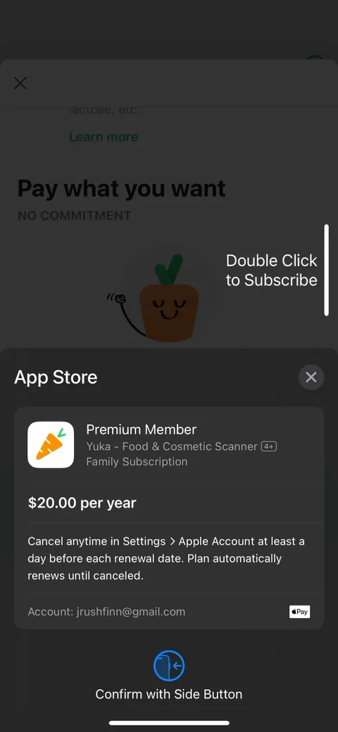 Yuka onboarding screen 46