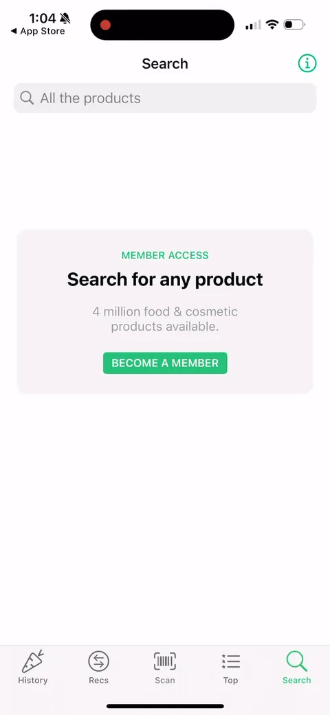 Yuka onboarding screen 49
