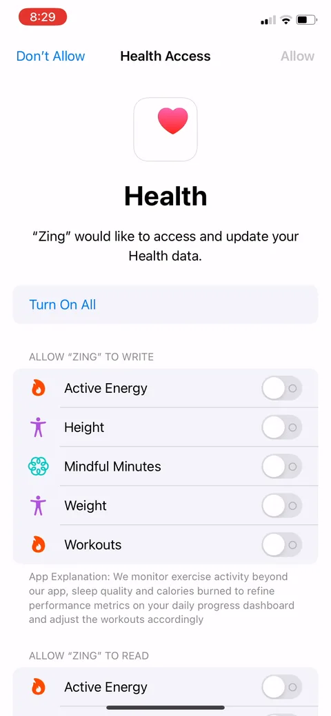 Zing Coach onboarding screen 16