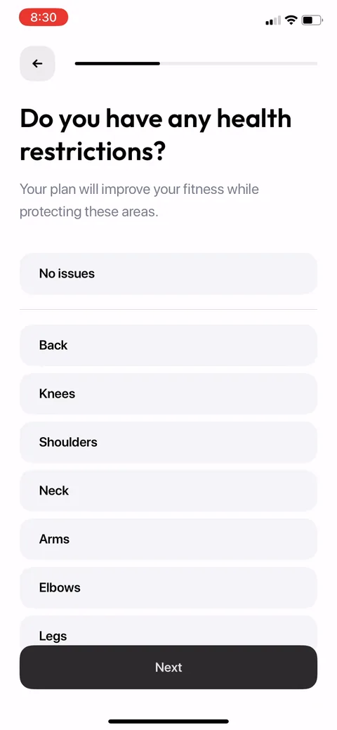 Zing Coach onboarding screen 24