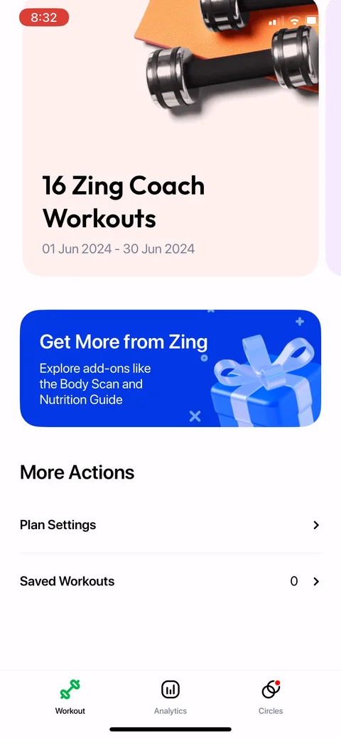 Zing Coach onboarding screen 59