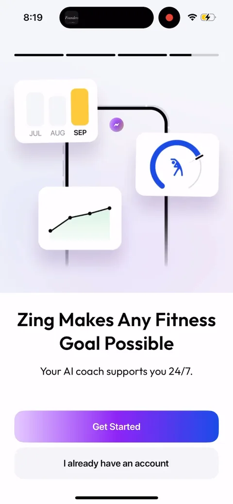 Zing Coach onboarding screen 3