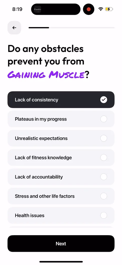 Zing Coach onboarding screen 14