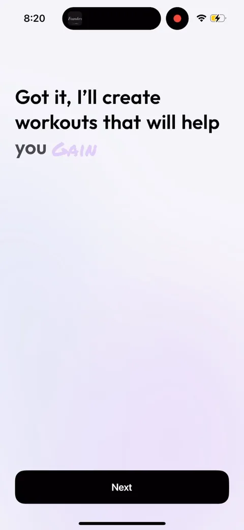 Zing Coach onboarding screen 15