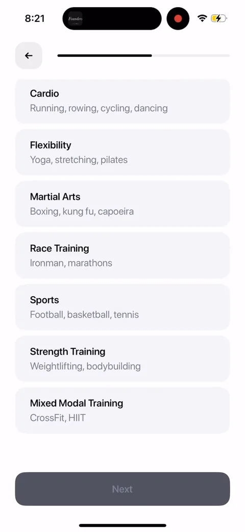 Zing Coach onboarding screen 29