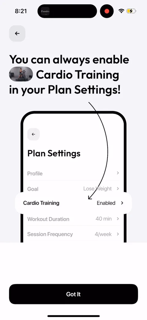 Zing Coach onboarding screen 33