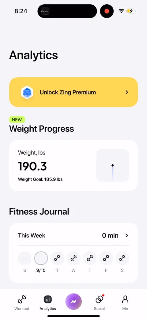 Zing Coach onboarding screen 83